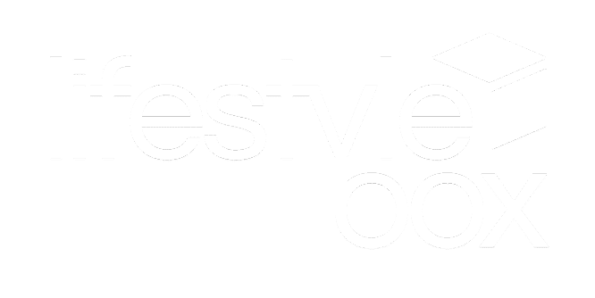 Ein weißes Lifestylebox Logo.