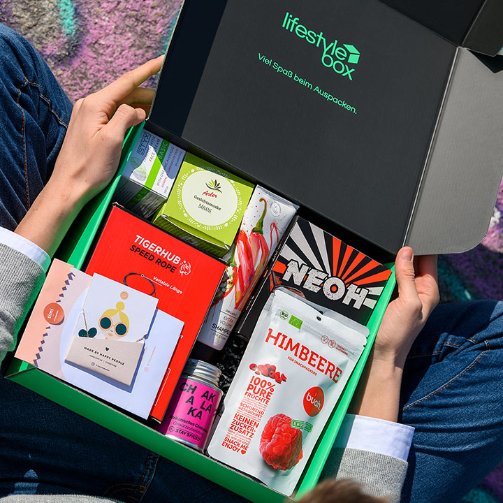 Die Lifestylebox Ausgabe von April 2020 mit vielen trendigen Produkten.